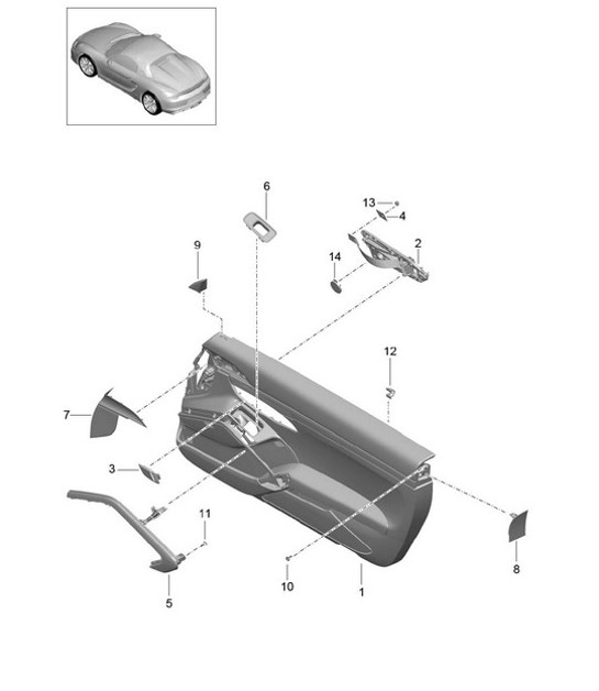 Diagram 808-010 Porsche Boxster 986/987/981 (1997-2016) Carrosserie