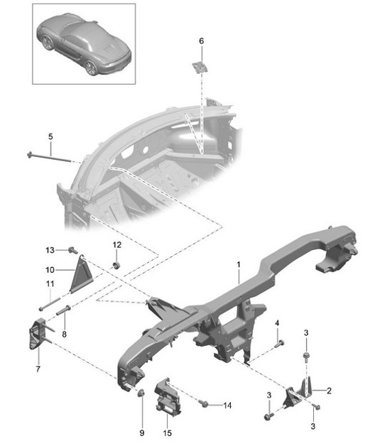Diagram 809-015 Porsche Cayman 718C (982C) 2017>> Body