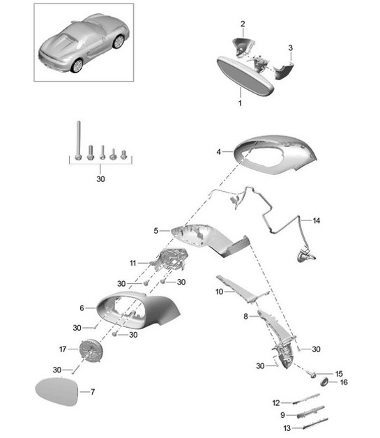 Diagram 809-050 Porsche 911 1987-1989 3.2L G50 Karosserie