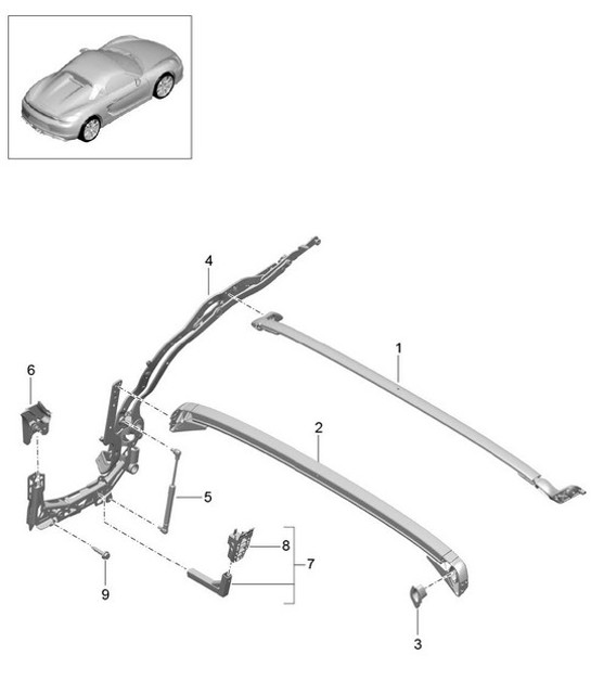 Diagram 811-010 Porsche 996 (911) (1997-2005) Body