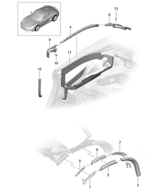 Diagram 811-015 Porsche Cayman 987C / 981C (2005-2016) Body