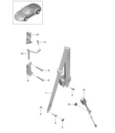 Cintura di sicurezza 981.SP Boxster Spyder 2016