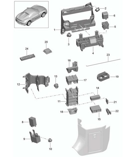 Diagram 902-000 Porsche Macan (95B) MK1 (2014-2018) Elektrische Ausrüstung