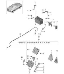 Battery / Power distributor 981.SP Boxster Spyder 2016