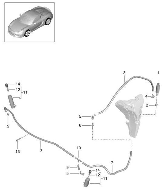 Diagram 904-020 Porsche Macan (95B) MK1 (2014-2018) Electrical equipment