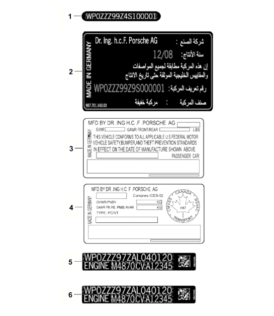 Diagram 003-010 Porsche Boxster 718 (982) 2017>> Accessories & others 