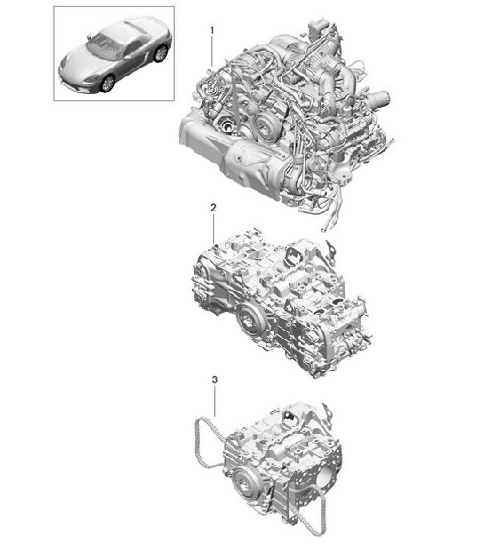 Diagram 101-000 Porsche 356B 1959-63 Motore