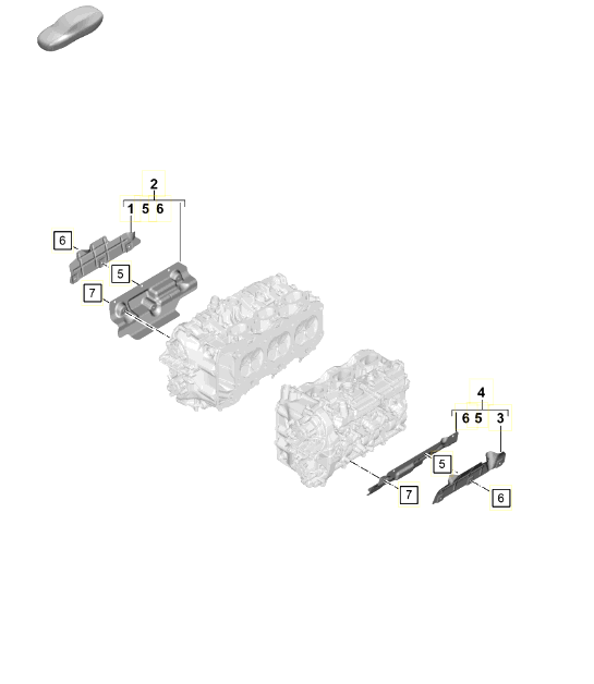 Diagram 103-008 Porsche Boxster 718 (982) 2017>> Motor