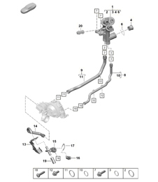 Système de refroidissement du liquide de refroidissement / Distribution du liquide de refroidissement / Moteur 718 (982) Boxster GTS 4.0L 2017>>