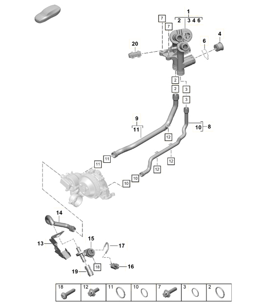 Diagram 105-003 Porsche Cayenne 9YA 2018-2023 