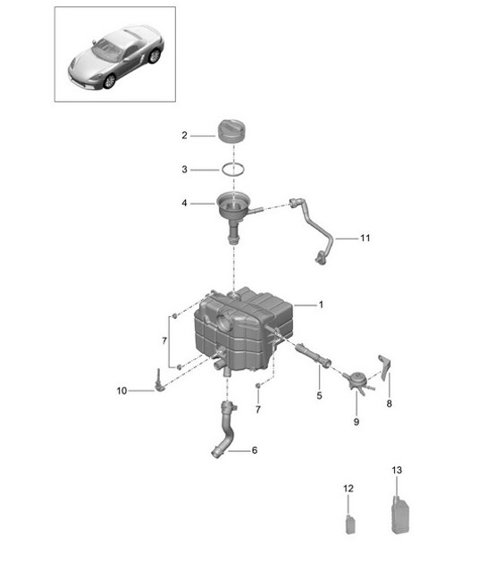 Diagram 105-020 Porsche Macan (95B) MK1 (2014-2018) Moteur