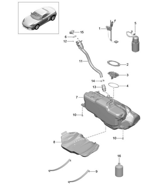 Diagram 201-000 Porsche 944 (1982-1991) 