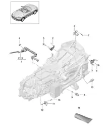 Caja de cambios manual / Piezas individuales / Sensor (Modelo: G8200,G8220) - Manual de 6 velocidades - 718 (982) Boxster 2017>>