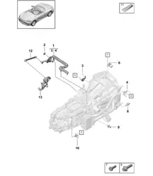 Caja de cambios manual / Piezas individuales (modelo: GTS 4.0,G8230) - manual de 6 velocidades - 718 (982) Boxster GTS 4.0L 2017>>