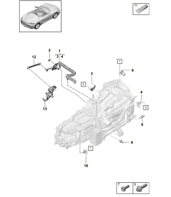 Diagram 302-011 Porsche 968 (1992-1995) Transmisión