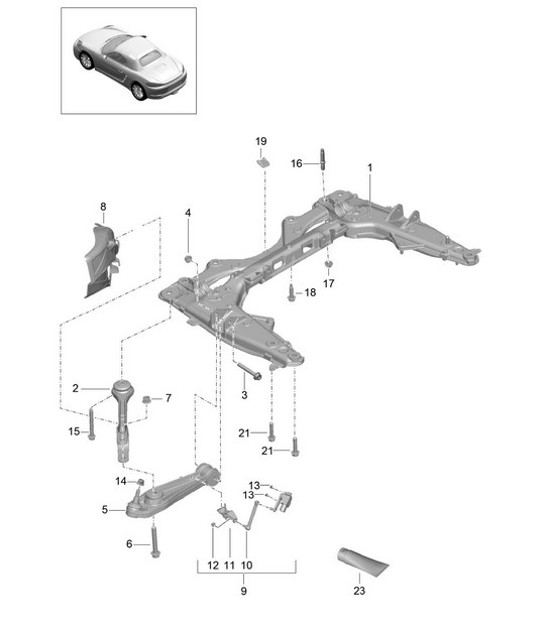 Diagram 401-000 Porsche Carrera GT 2003-06 