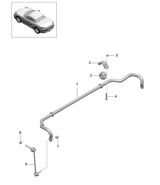 Diagram 402-005 Porsche Macan (95B) MK1 (2014-2018) Vorderachse, Lenkung 
