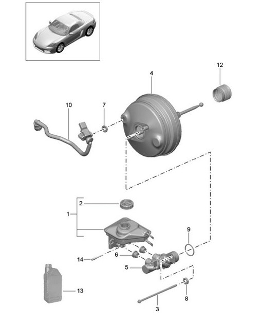Diagram 604-000 Porsche 968 (1992-1995) Räder, Bremsen