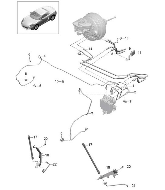 Diagram 604-005 Porsche 911 & 912 (1965-1989) Räder, Bremsen