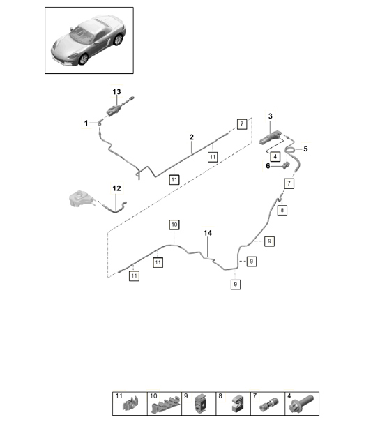 Diagram 702-100 Porsche 9J1.1 Taycan 2020-24 