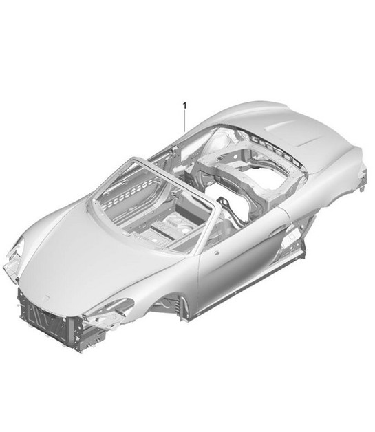 Diagram 801-000 Porsche Macan (95B) MK1 (2014-2018) Carrosserie