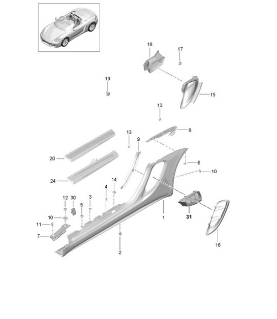 Diagram 801-090 Porsche 944 (1982-1991) 