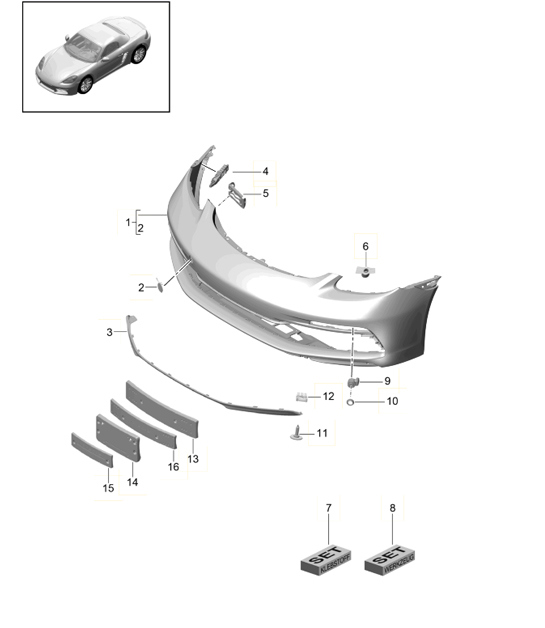Diagram 802-004 Porsche 997 MKII GT2 RS 2011-13 Karosserie