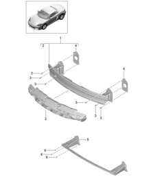 Supporto paraurti - ANTERIORE - 718 (982) Boxster 2017>>