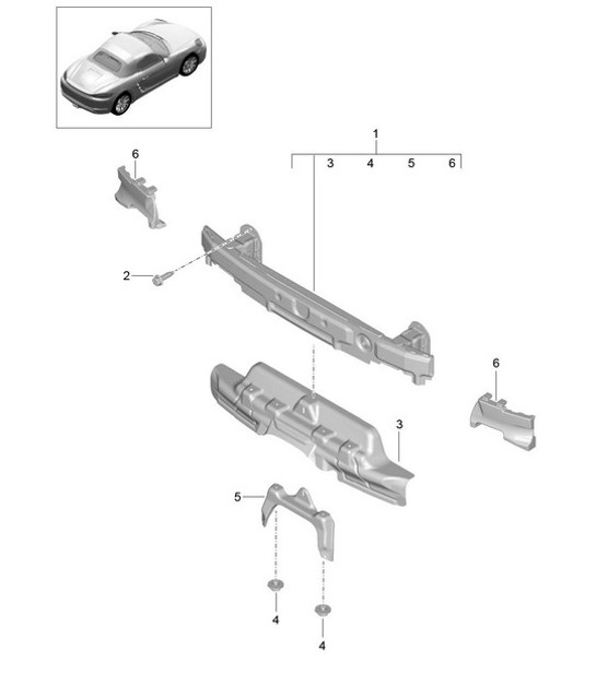 Diagram 802-070 Porsche 356B 1959-63 Body