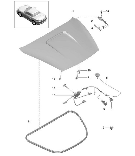 Diagram 803-005 Porsche Macan (95B) MK1 (2014-2018) Carrozzeria