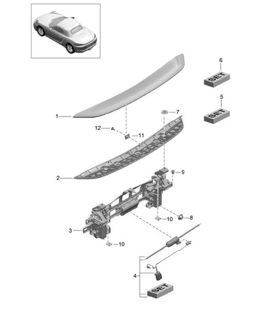 Diagram 803-007 Porsche Macan (95B) MK1 (2014-2018) Karosserie