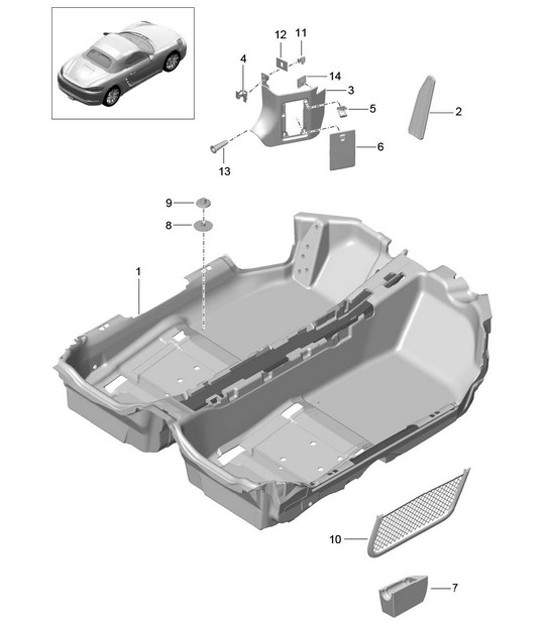 Diagram 807-010 Porsche 997 MK1 GT3 / GT3 RS 2007-09 Body