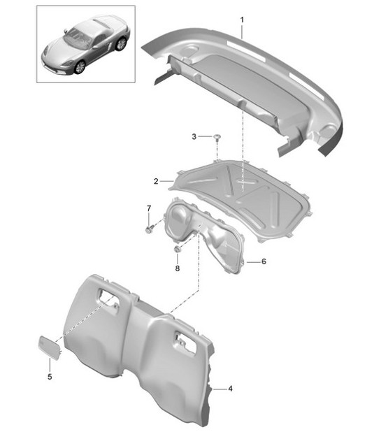Diagram 807-025 Porsche 914 (1970-1976) Carrosserie
