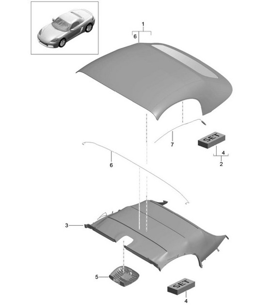 Diagram 811-000 Porsche 924 (1977-1988) Body