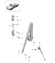 Cintura di sicurezza a tre punti 718 (982) Boxster 2017>>