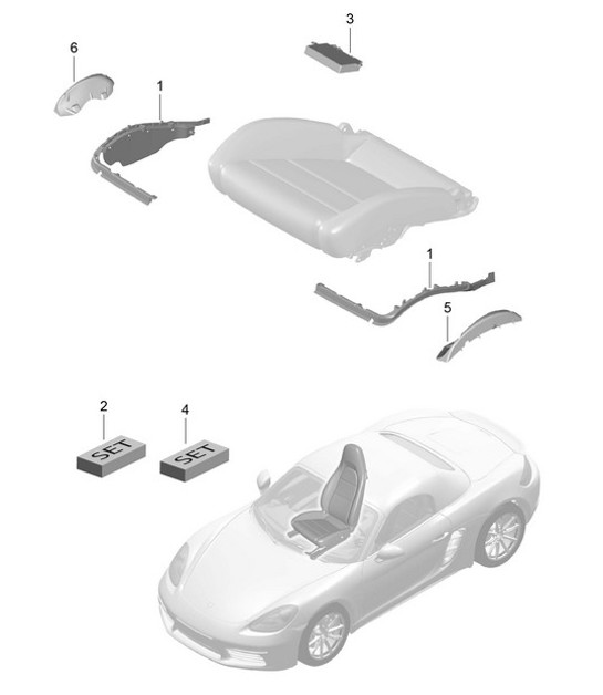 Diagram 817-009 Porsche Panamera 970 MK1 (2009-2013) Carrosserie
