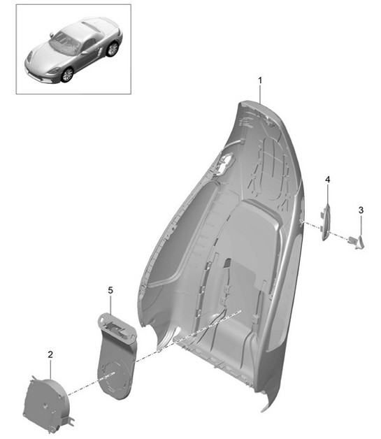 Diagram 817-019 Porsche 997 MKII Carrera C4S 3.8L 2009-12 Body