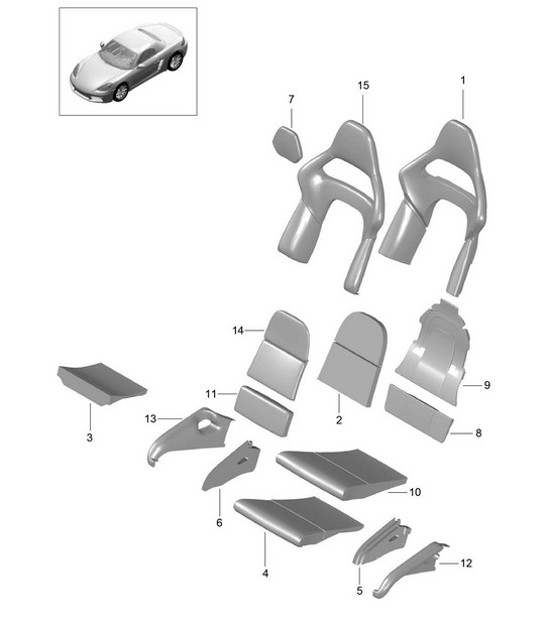 Diagram 817-062 Porsche Boxster 718 (982) 2017>> Body