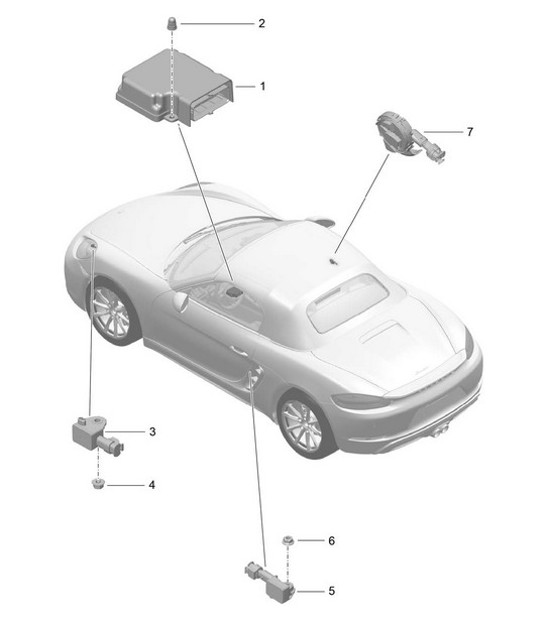 Diagram 901-005 Porsche Cayenne 9PA1 (957) 2007-2010 Elektrische apparatuur