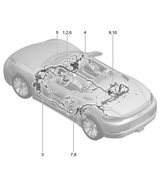 Diagram 902-060 Porsche Boxster 986/987/981 (1997-2016) Electrical equipment
