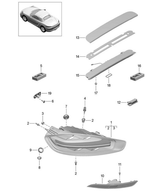 Diagram 905-005 Porsche Macan (95B) MK1 (2014-2018) 电子设备