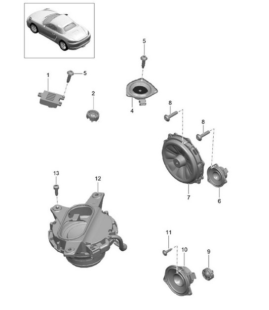 Diagram 911-005 Porsche Macan (95B) MK1 (2014-2018) Équipement électrique