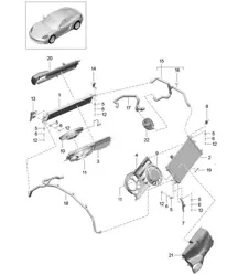 Raffreddamento ad acqua / Radiatore / Ventola / Parte posteriore 718C (982C) Cayman 2017>>