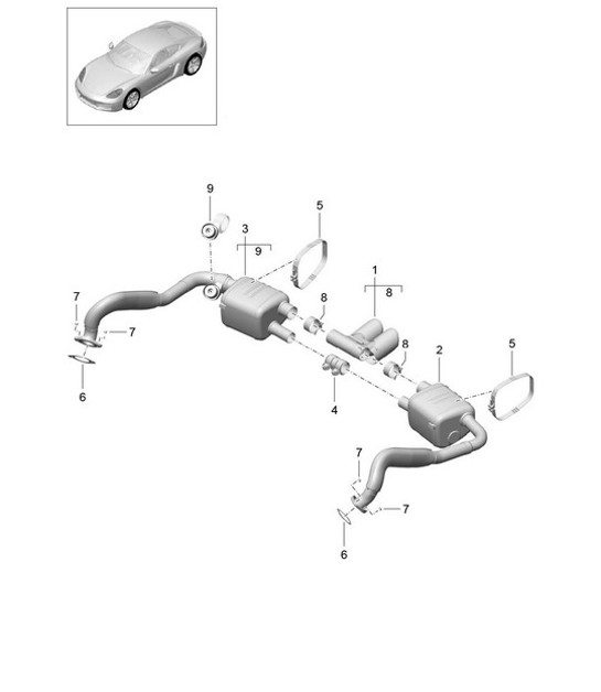 Diagram 202-010 Porsche 911 & 912 (1965-1989) Kraftstoffsystem, Abgassystem