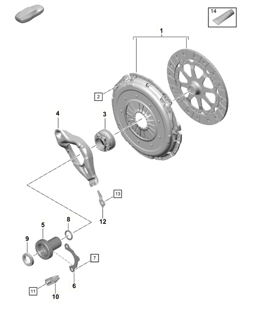 Diagram 301-001 Porsche Macan (95B) MK1 (2014-2018) Übertragung
