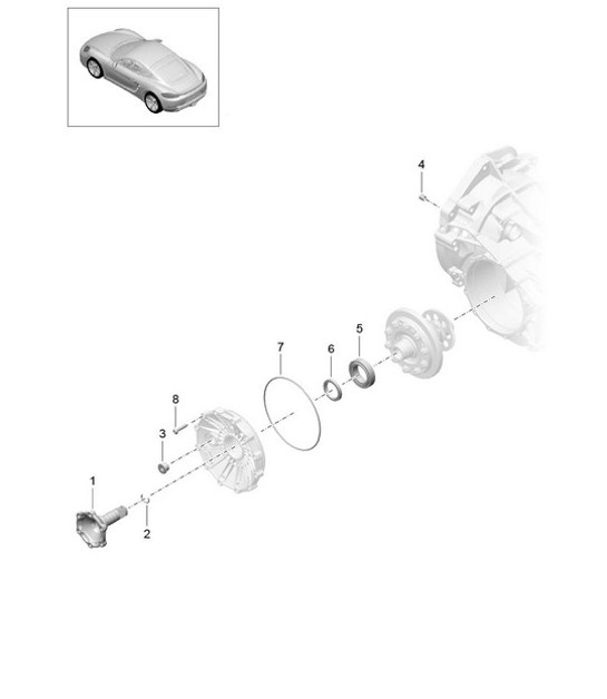 Diagram 302-005 Porsche Macan (95B) MK1 (2014-2018) Trasmissione