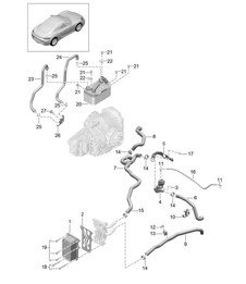 - PDK - Gearbox / heat exchanger / oil pipe /  Water pipe (model: CG210, CG240, CG270) 718C (982C) Cayman 2017>>