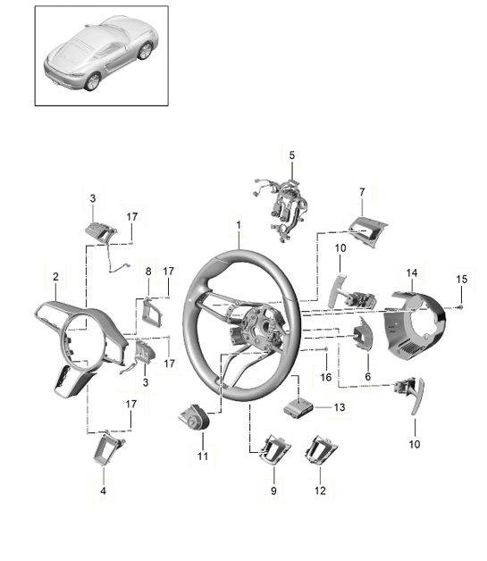 Diagram 403-058 Porsche 356 (1950-1965) 前轴、转向 