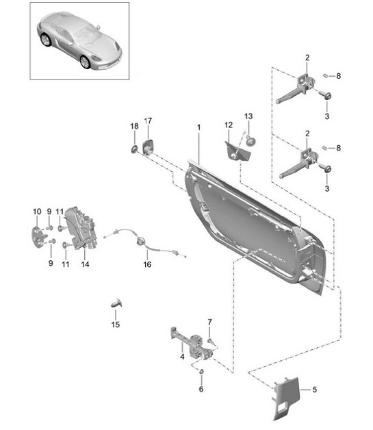 Diagram 804-000 Porsche 992.1 GT3 4.0L / 992 S/T 4.0L 2021-24 
