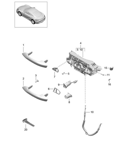 Diagram 804-020 Porsche Cayman 718C (982C) 2017>> Body